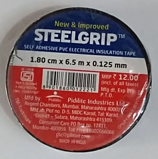 Picture of SteelGrip Tape / Self adhesive pvc electrical insulation tape  1.80 cm X 6.50 m X 0.125 mm