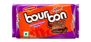 Picture of BRITANNIA Bourbon Cream Biscuit Chocolate Flavor (60g)