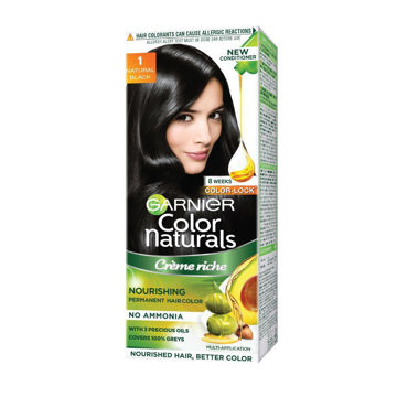 Picture of Garnier COLOR NATURALS Creme Riche Hair Color (Shade 1, Natural Black)