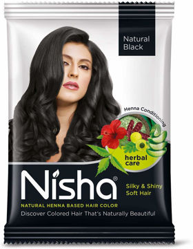 Picture of Nisha Natural Henna Based Hair Color (10g) (Natural Black)