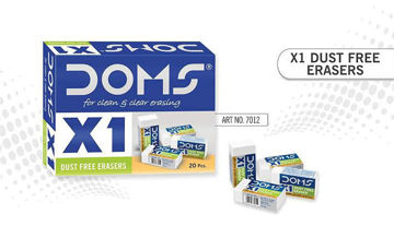 Picture of Doms X1 Dust Free Eraser-(Pack Of 20 Pieces)