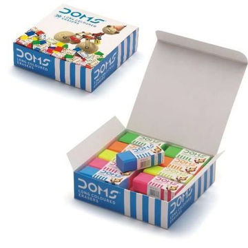 Picture of Doms Long Coloured Eraser (Mamma+ Love) Pack fo 20Pc