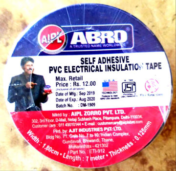 Picture of ABRO Tape / Self adhesive pvc electrical insulation tape 1.80 cm X 6.50 m X 0.125 mm