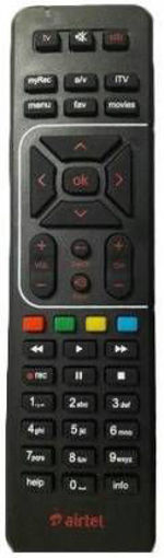 Picture of Airtel Hd Set Top Box Remote Airtel Remote Controller (Black) With battery