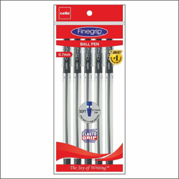 Picture of Cello FineGrip Ball Pen - Blue (Pack of 5)