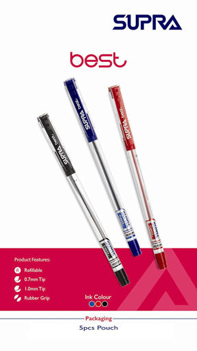 Picture of Supra Best Ball Pen - Blue (Pack Of 5)