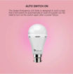 Picture of Syska SSK-EMB-09-01-B22 9-Watt Rechargeable Emergency Bulb COD (White) (6 Month Warranty)