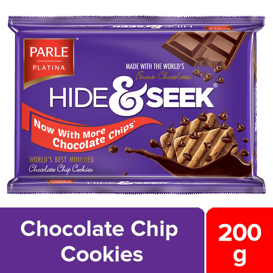 Parle Hide And Seek Chocolate Chip Cookies Biscuits 200g Packet Pobara 4458