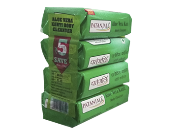 Picture of PATANJALI ALOEVERA KANTI BODY CLEANSER (4x75 GM) 300 GM