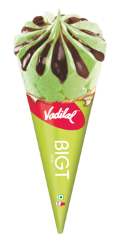 Picture of vadilal BIGT PISTA Cones ice cream , 110ml