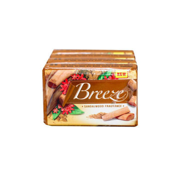 Picture of breeze sandal wood soap 100g,Pack of 4 - (Buy 3 get 1 free)