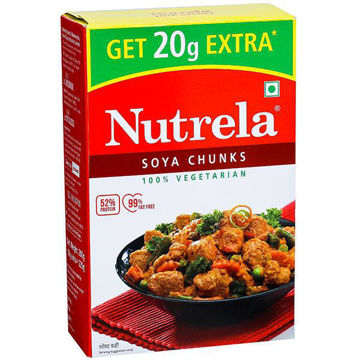 Picture of nutrela soya chunks Soyabean Bari / SOYA Chunks, Meal Maker, 200g