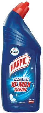 Picture of Harpic Power Plus 10x MAX CLEAN Disinfectant Toilet Cleaner Liquid, Original  | Kills 99.9% Germs, 600ml