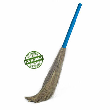 Picture of Grass Broom Stick , Phool Jhadu , for Floor Cleaning with Plastic Handle